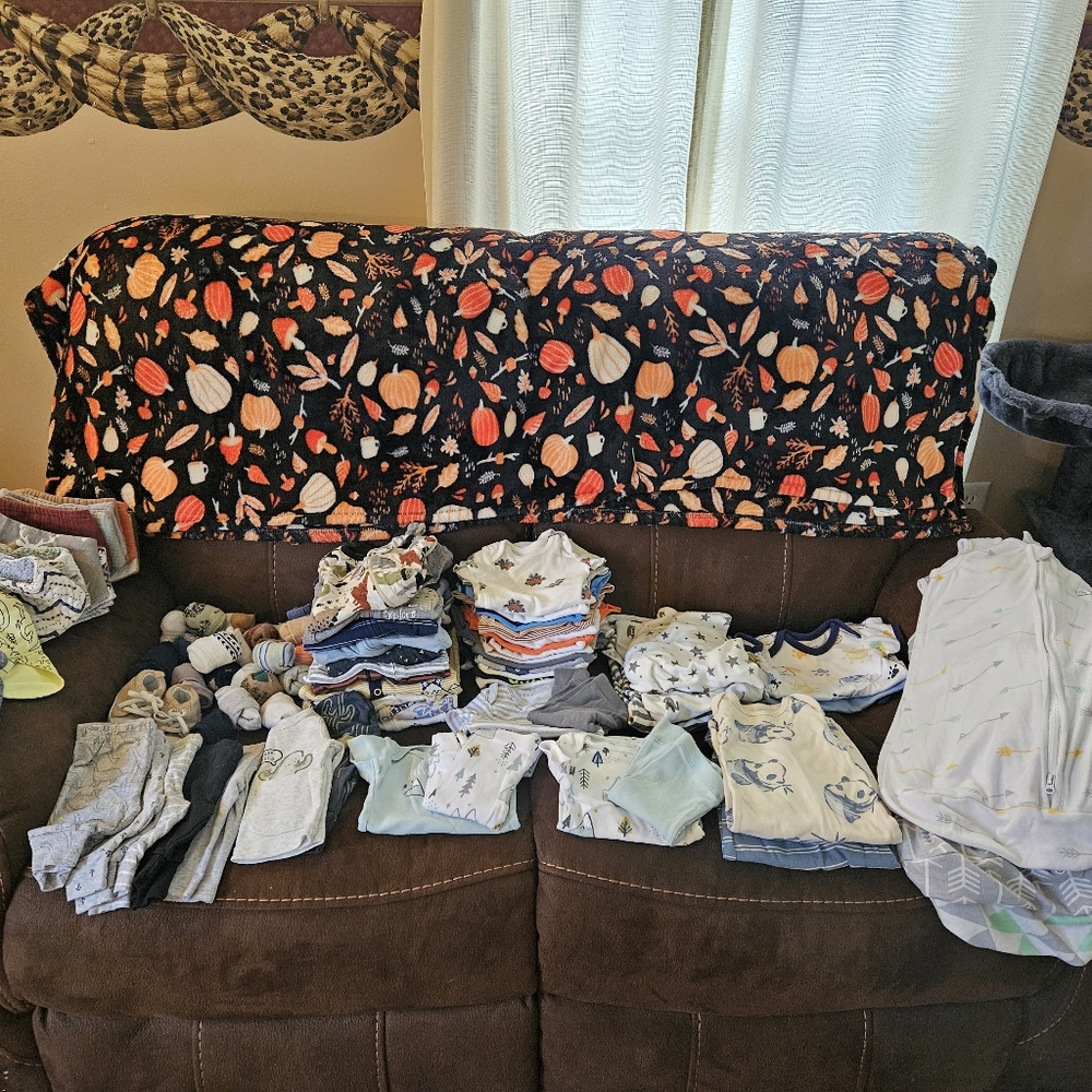 Bundle of baby boy clothes